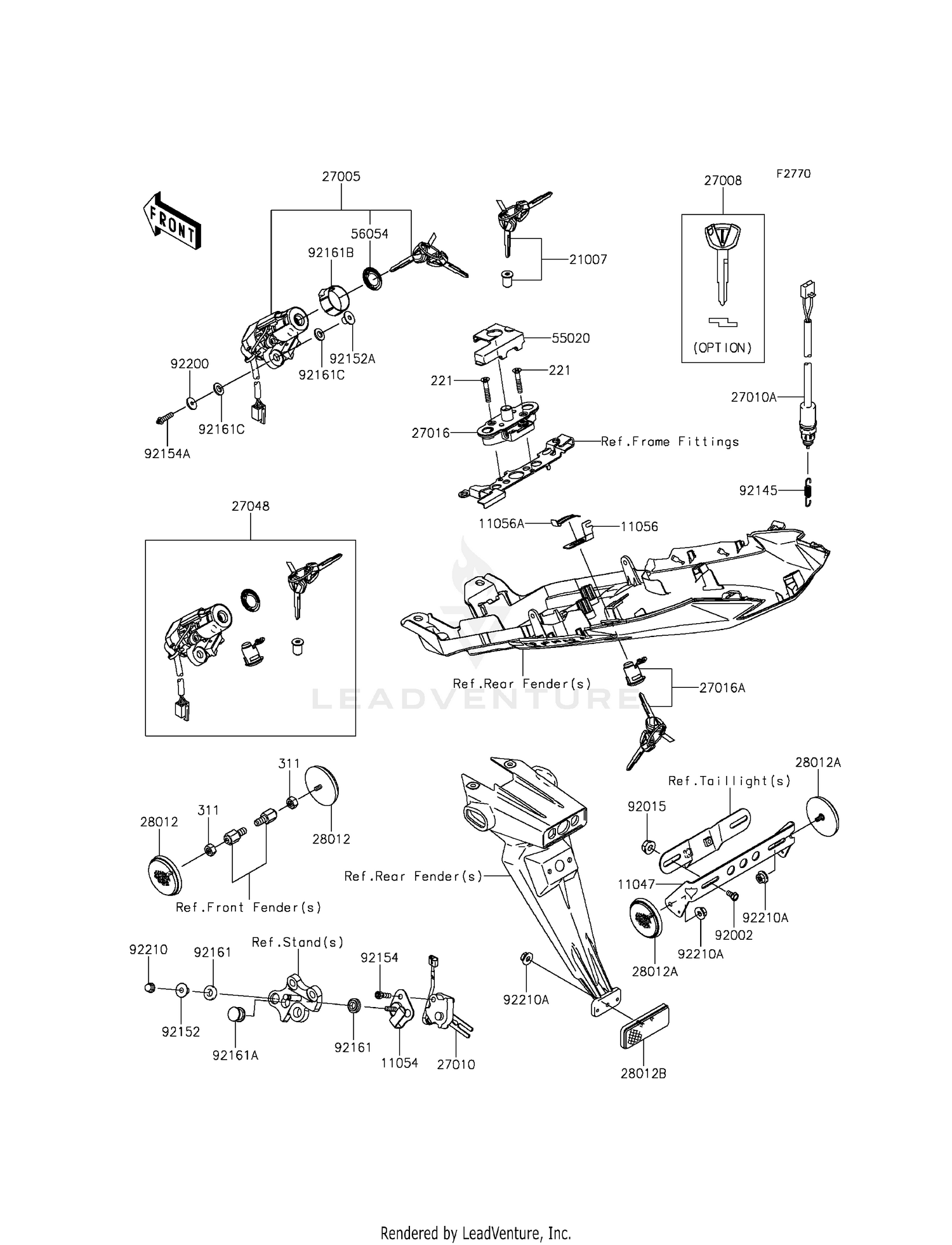 IGNITION SWITCH/LOCKS/REFLECTORS