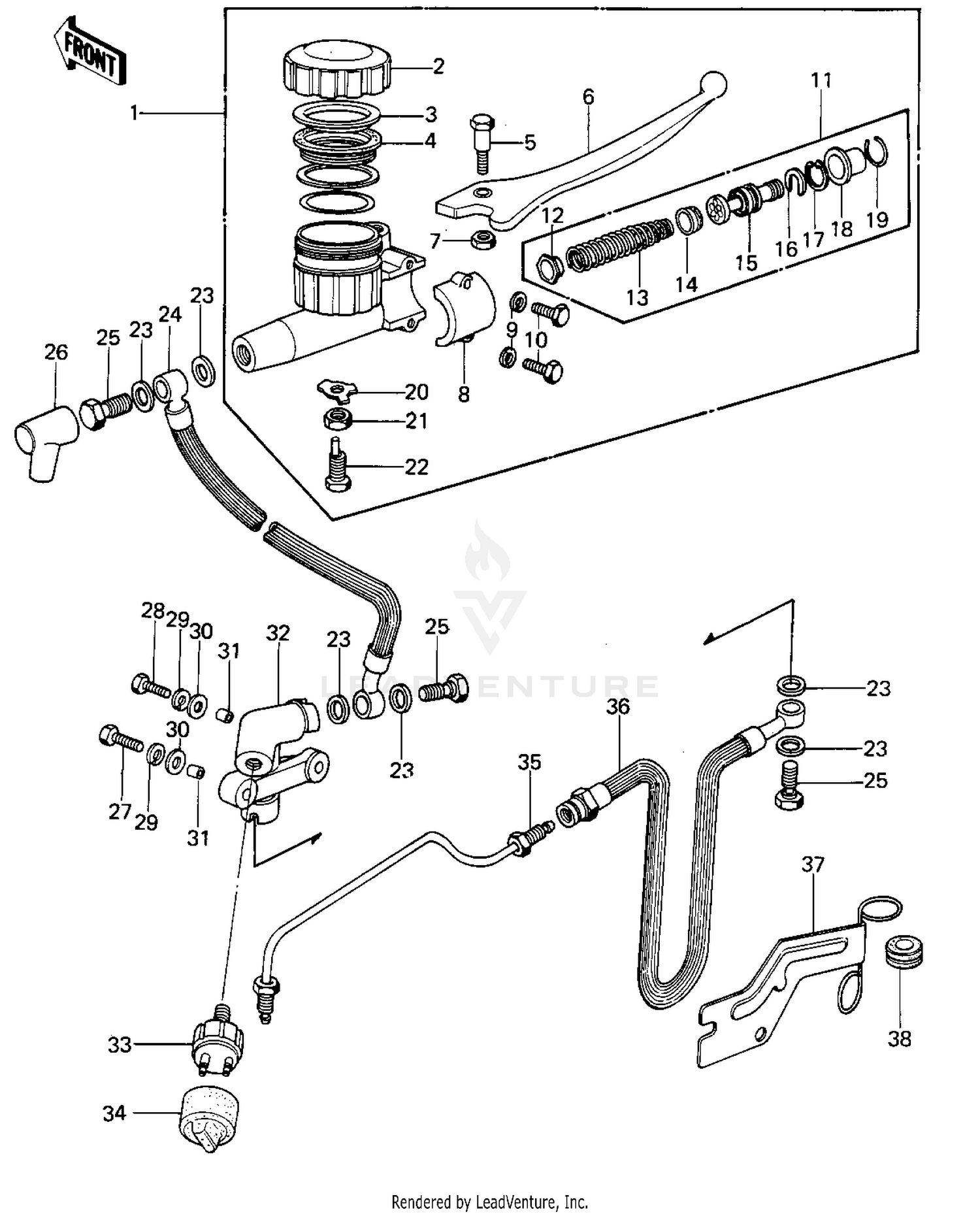 FRONT MASTER CYLINDER (KZ1000-A1)