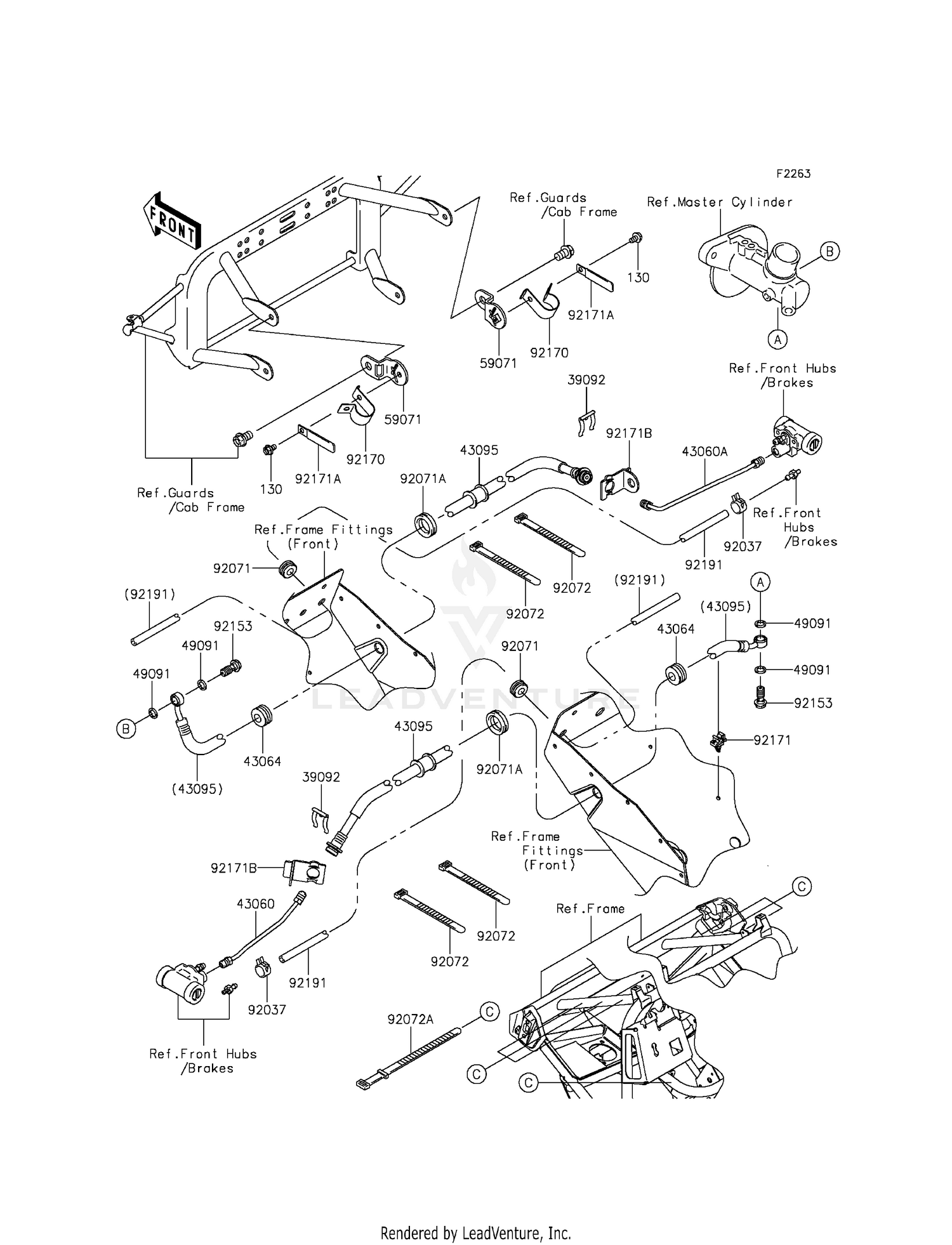 FRONT BRAKE PIPING
