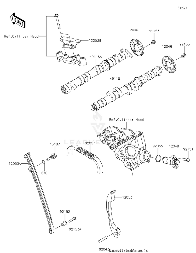 Camshaft(S)/Tensioner Schematic