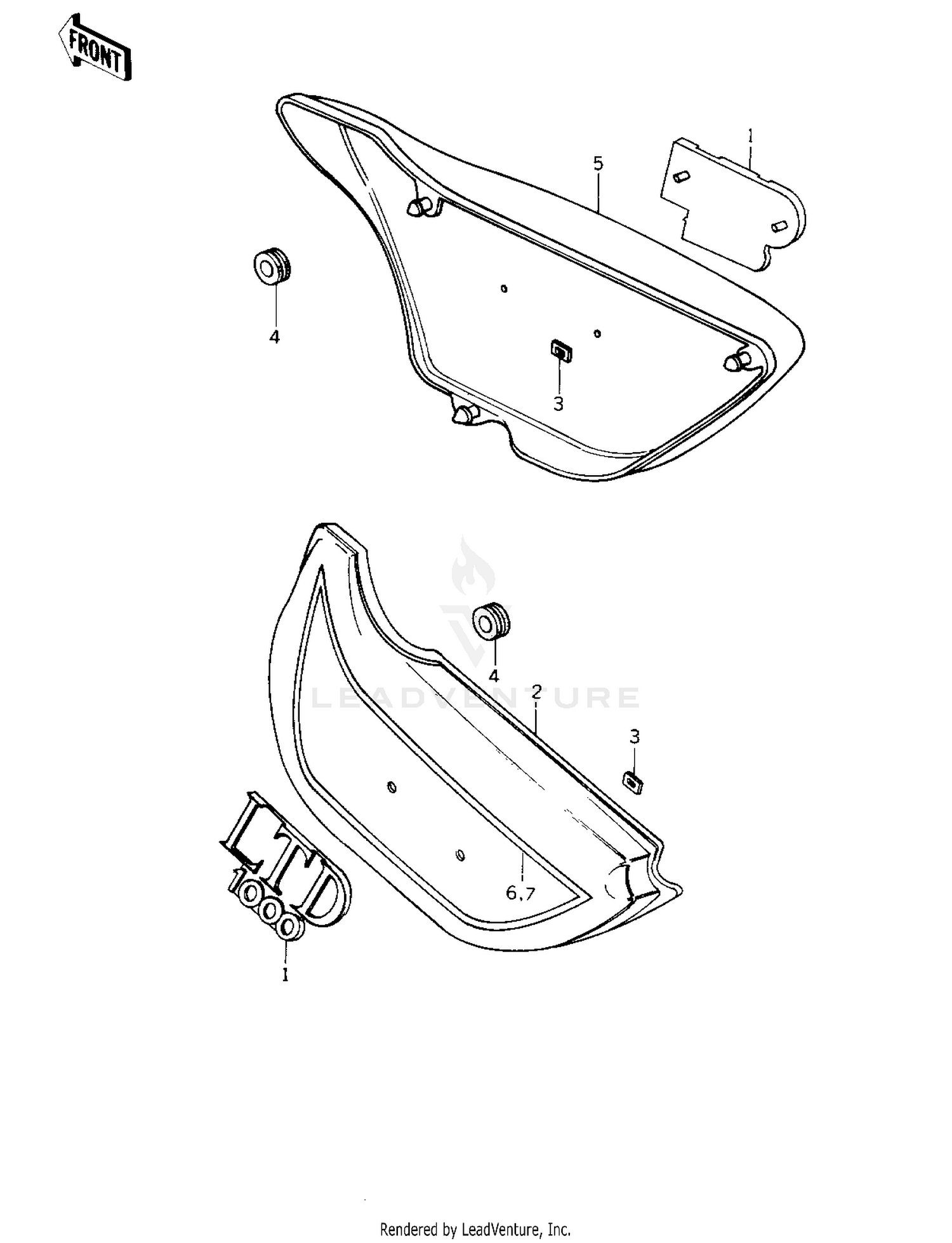 SIDE COVERS (KZ1000-B2)
