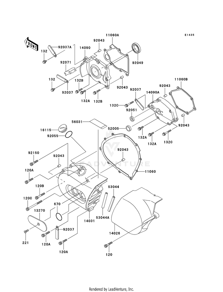 Left Engine Cover(S) Schematic