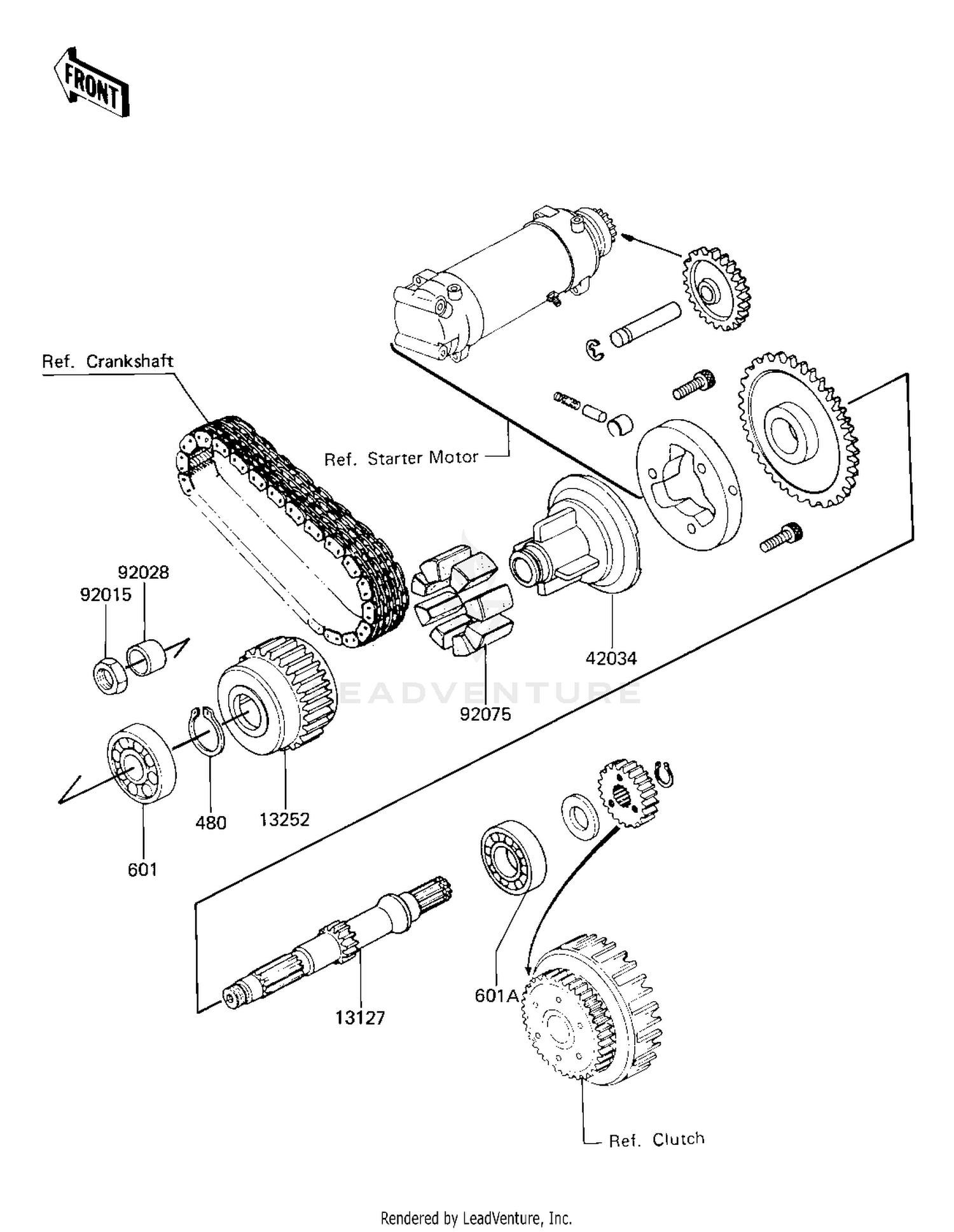 SECONDARY SHAFT ('81 -'82 KZ750-E2/E3)
