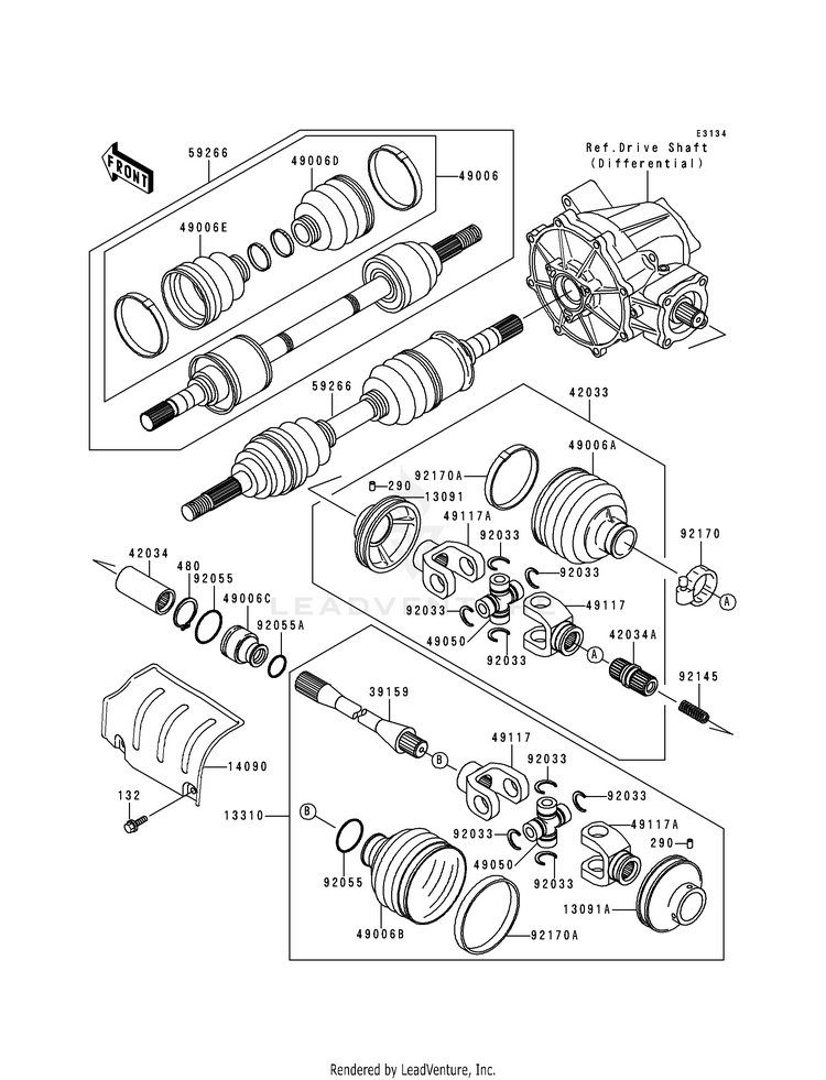 Drive Shaft (Front) Schematic