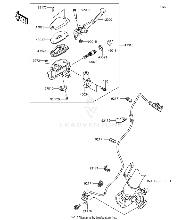 Front Master Cylinder Schematic