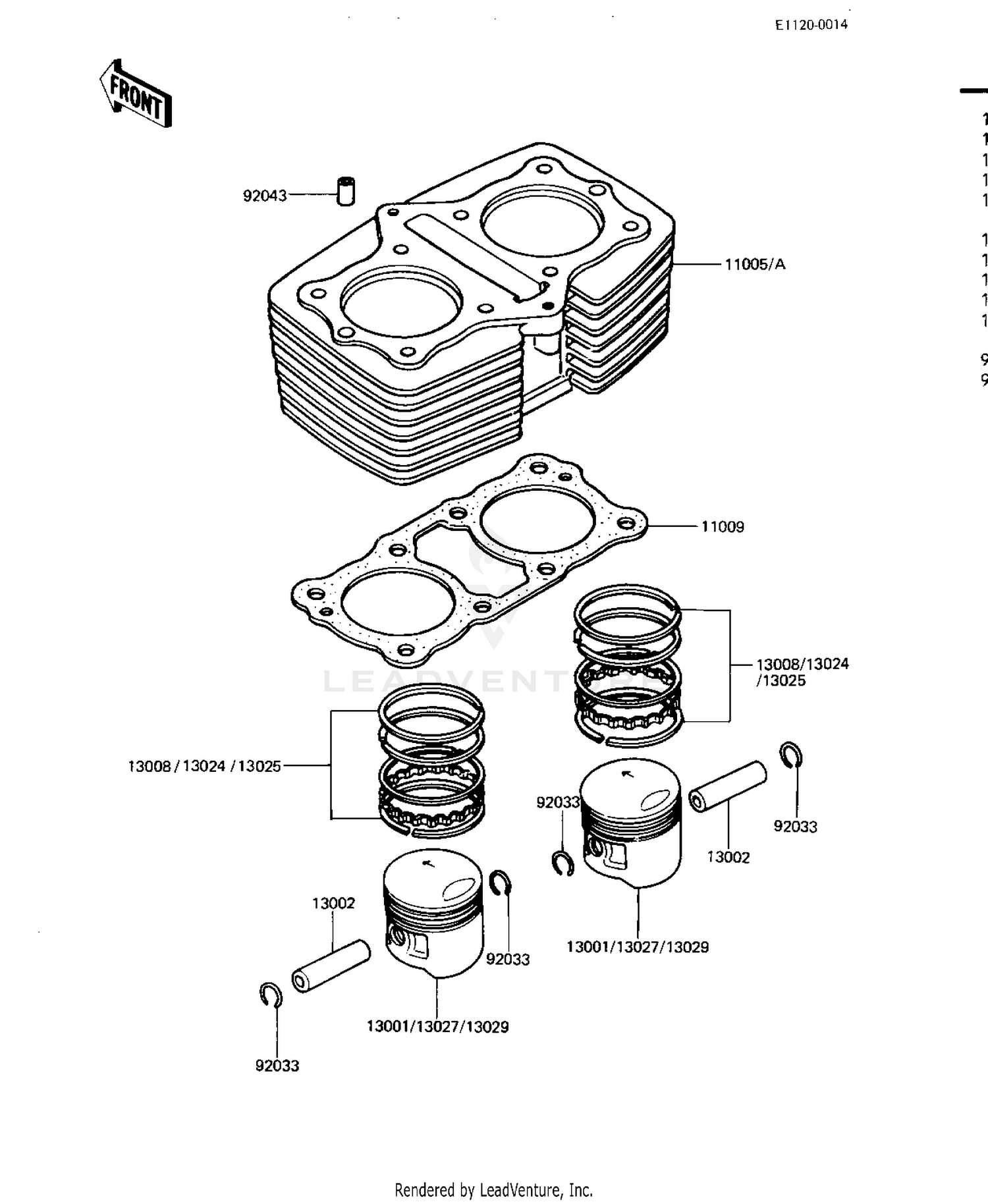 CYLINDER/PISTONS ('81-'83 D2/D3/D4/D5)