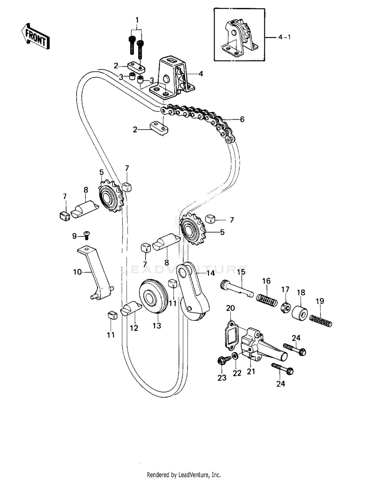 CAM CHAIN/TENSIONER ('79-'80 B3/B4)