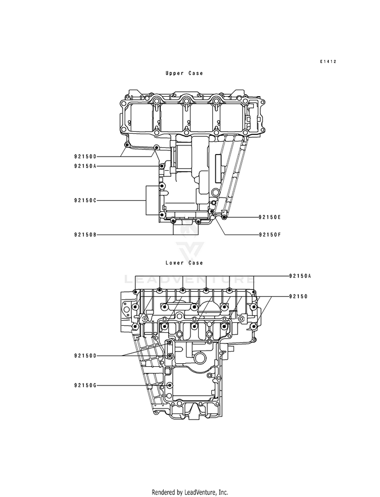 Crankcase Bolt Pattern Schematic