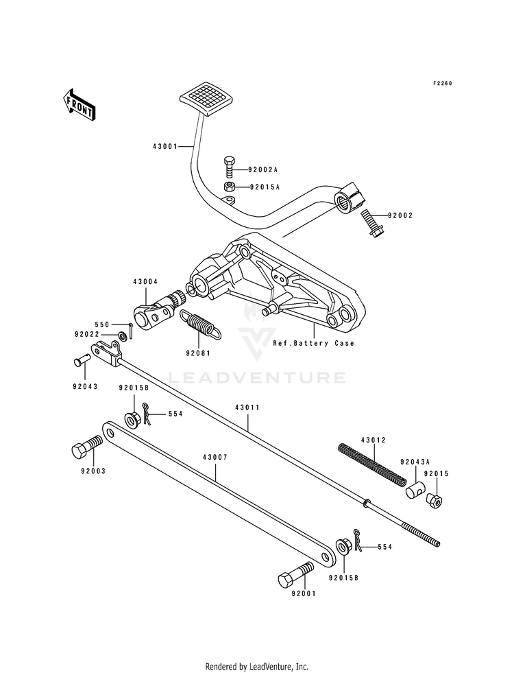 Brake Pedal/Torque Link Schematic