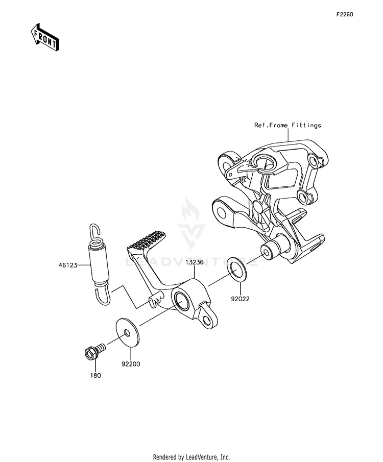 Brake Pedal/Torque Link Schematic