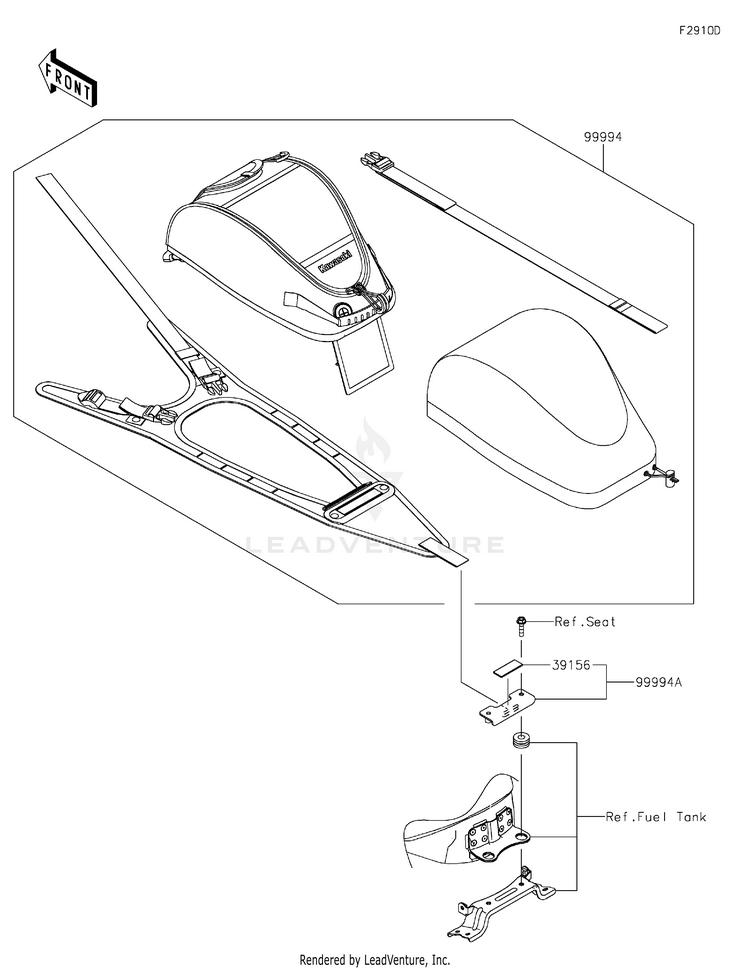 Accessory(Tank Bag) EX400GPFBL Ninja 400 ABS (2023) Schematic