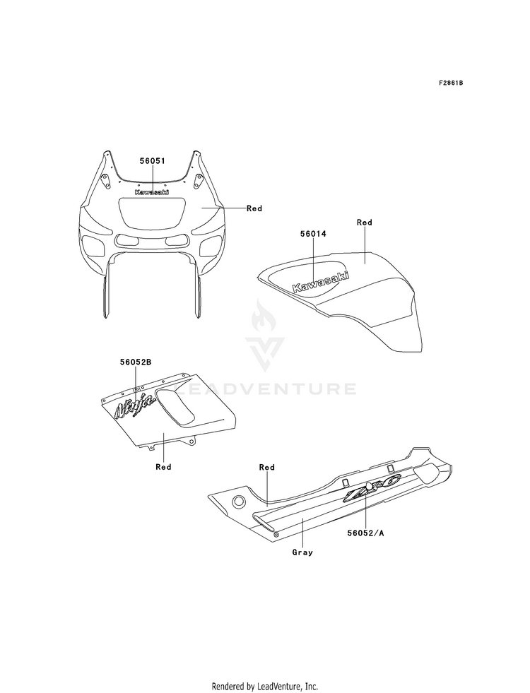 Decals (Red)(Cn)(Zx600-E8) Schematic
