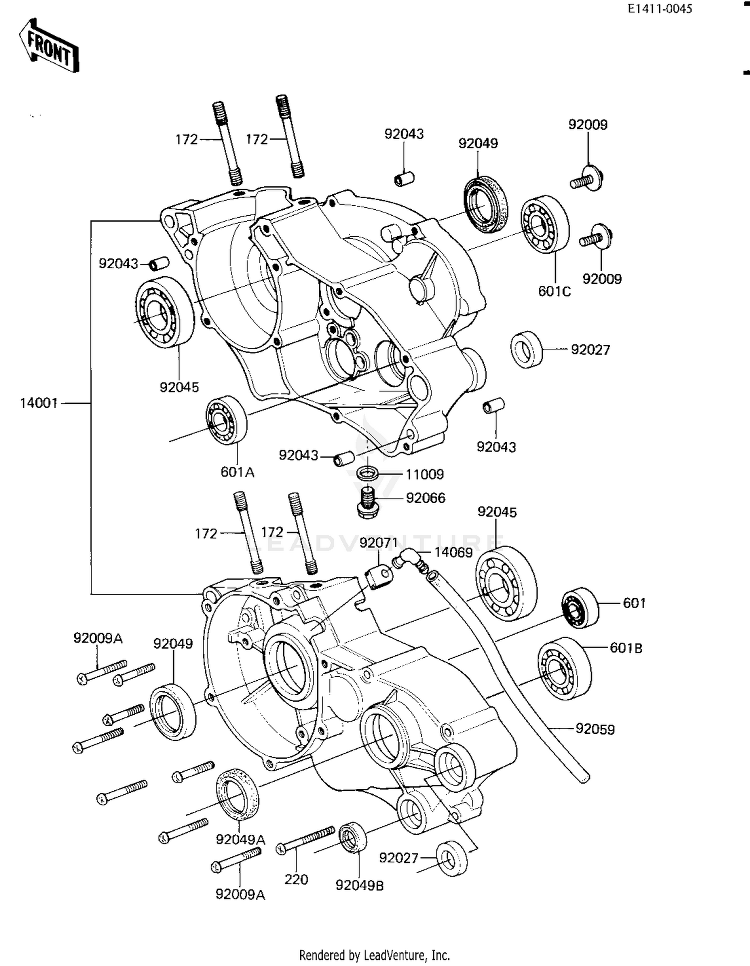 CRANKCASE ('82 KX80-C2)