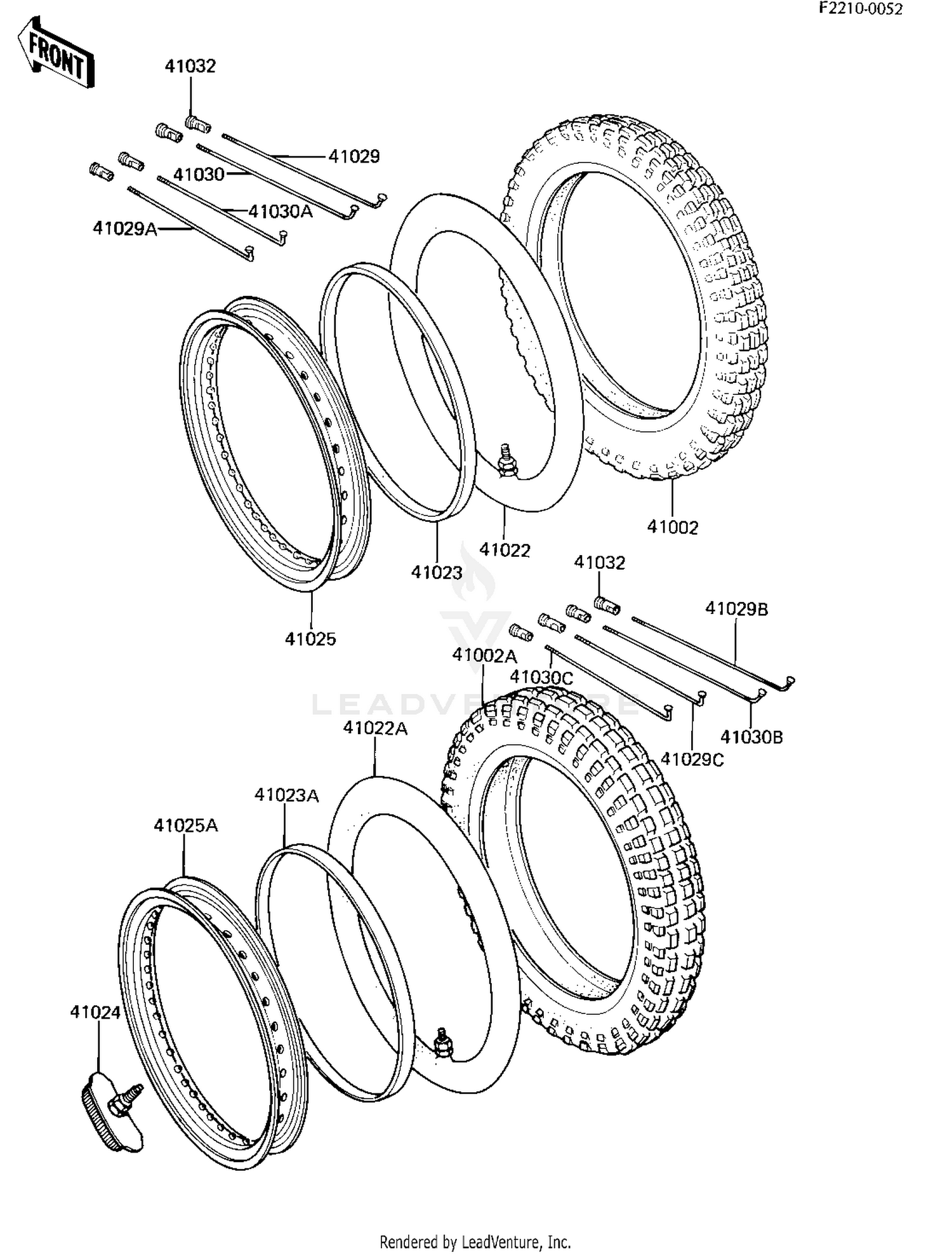 WHEELS/TIRES ('82 KX80-C2)