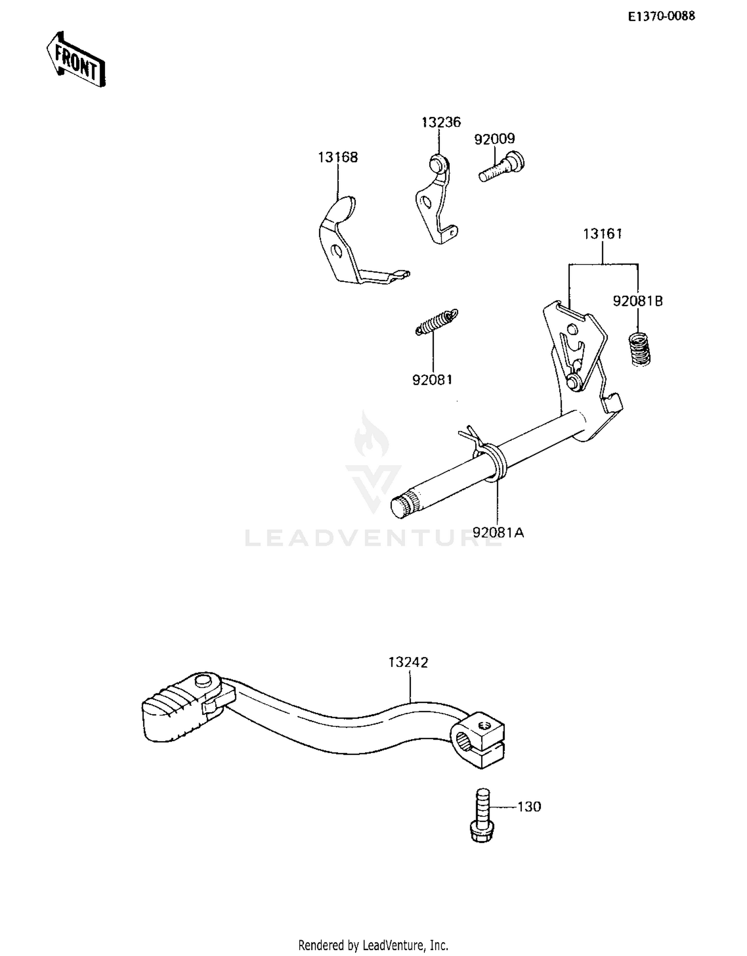 GEAR CHANGE MECHANISM ('84 KX80-E2)
