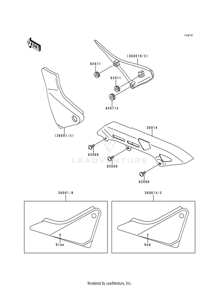 Side Cover/Chain Case (Zr550-B1/B2) Schematic