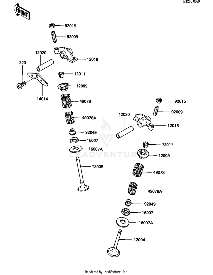 Rocker Arms/Valves Schematic