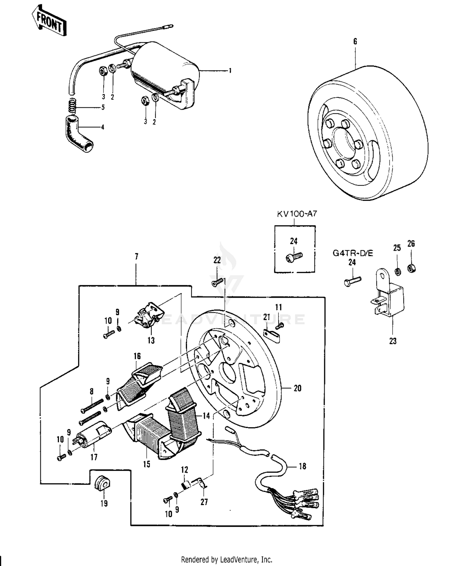 IGNITION/GENERATOR ('74-'75)