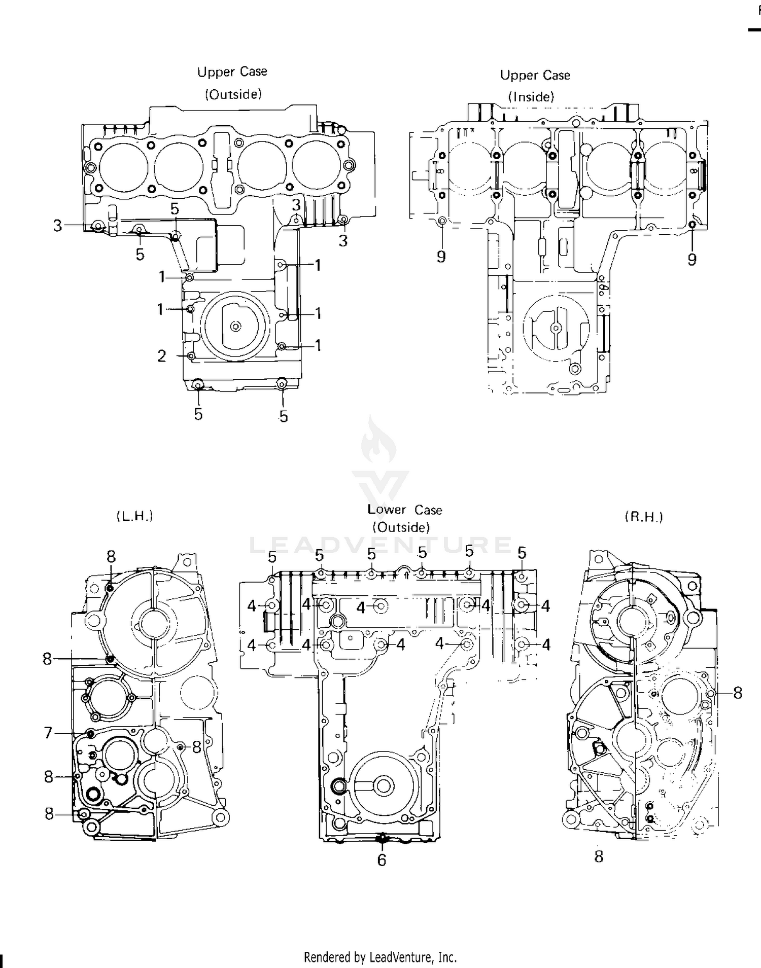 CRANKCASE BOLT & STUD PATTERN