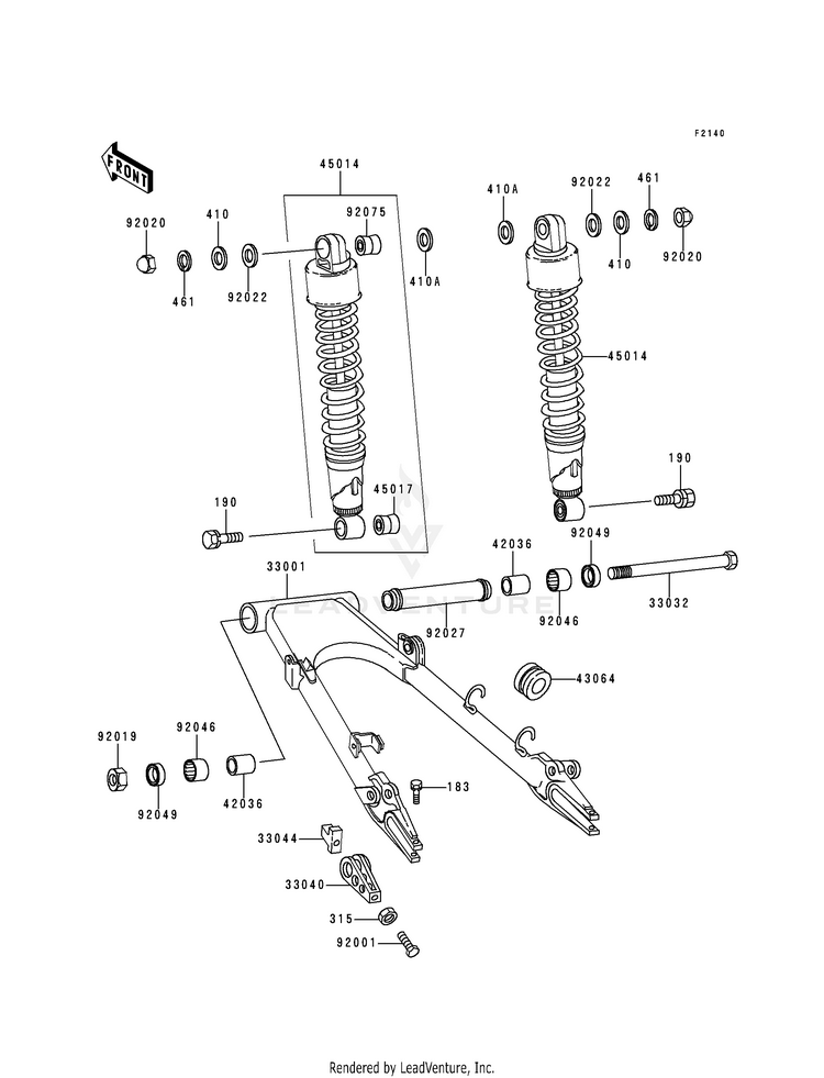 Swingarm/Shock Absorber Schematic