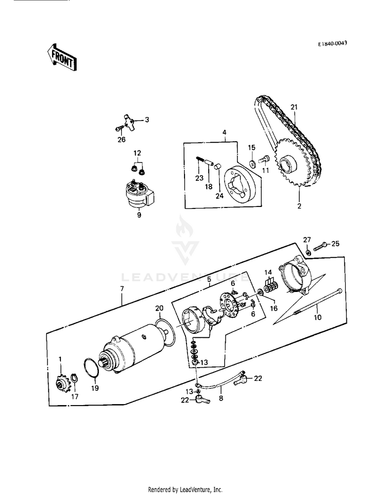 Starter Motor/Starter Clutch Schematic