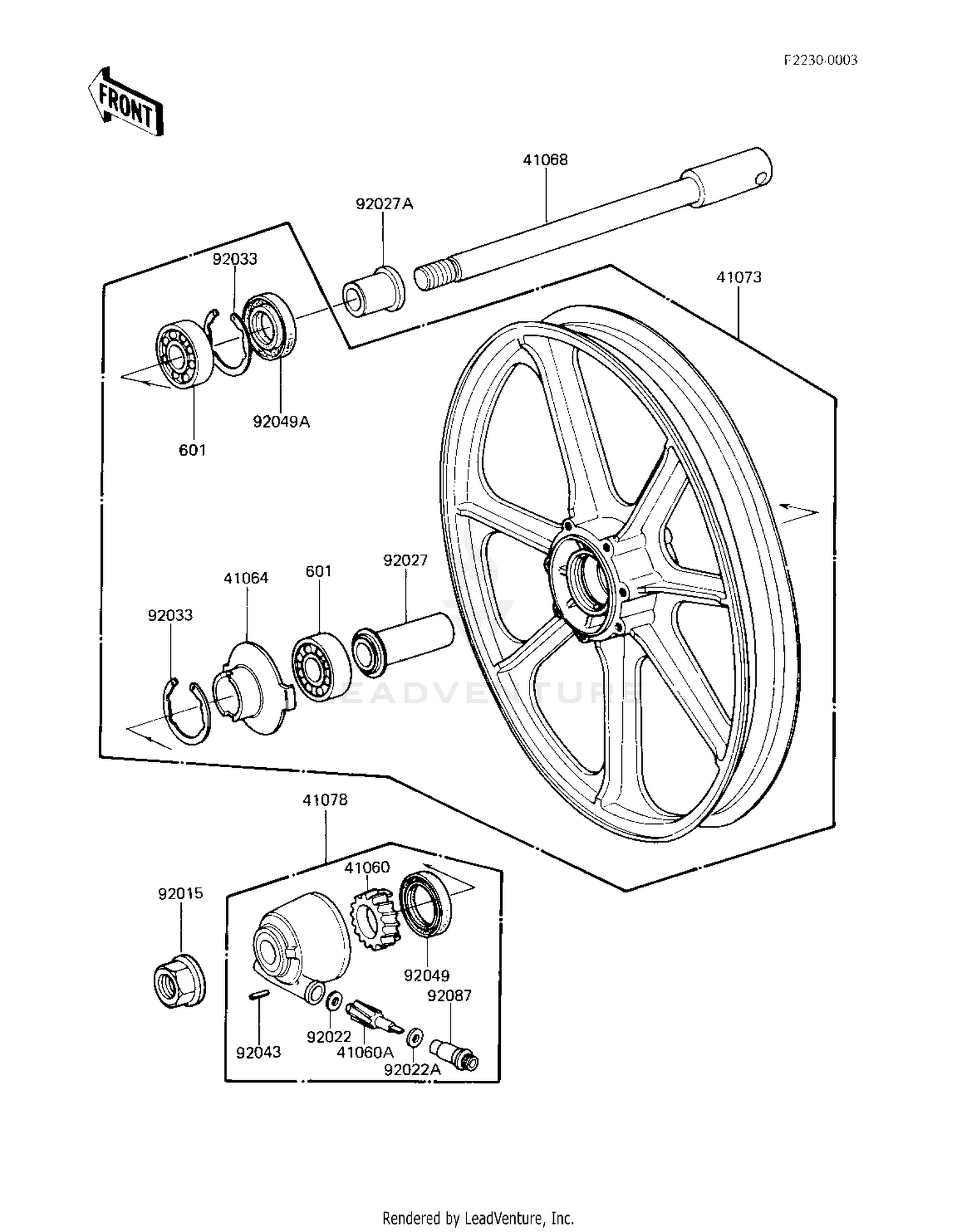 FRONT WHEEL/HUB