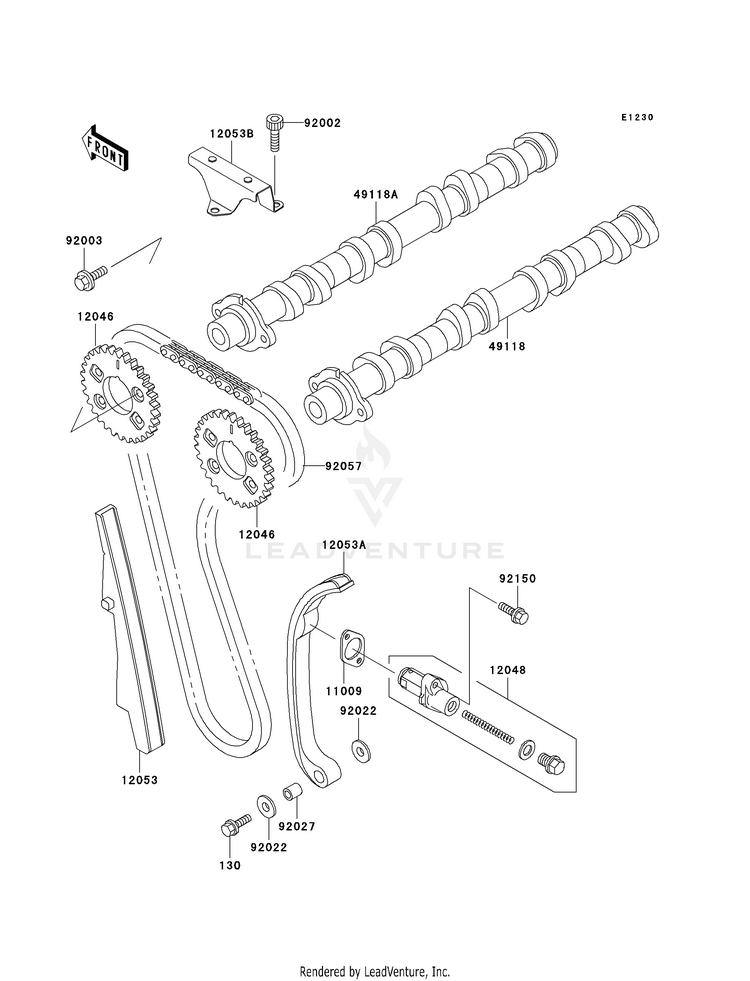 Camshaft(S)/Tensioner Schematic