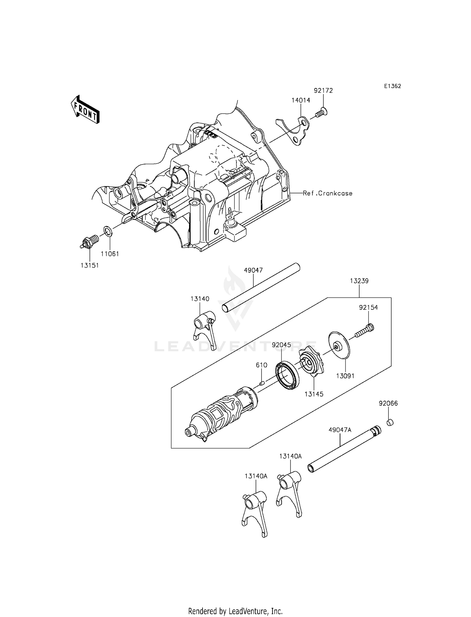GEAR CHANGE DRUM/SHIFT FORK(S)