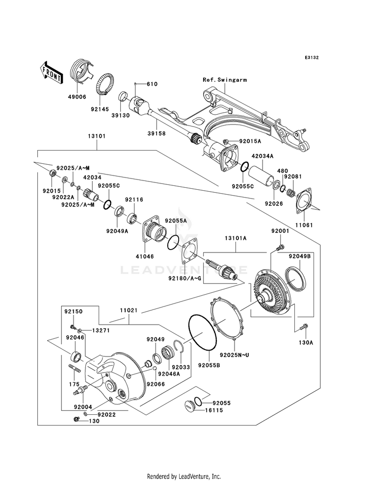 Drive Shaft/Final Gear Schematic