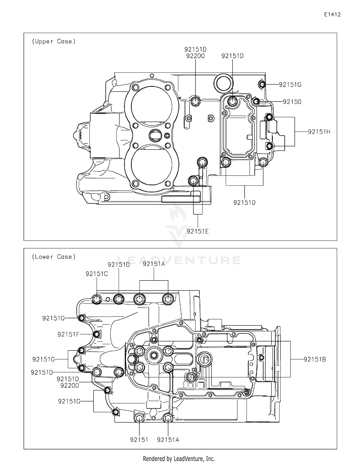 Crankcase Bolt Pattern 2