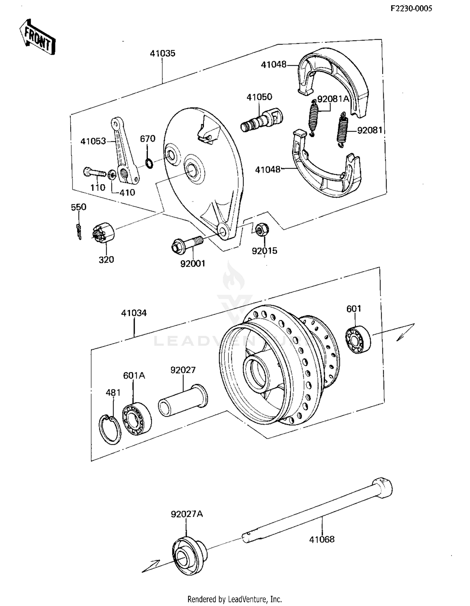 FRONT HUB/BRAKE ('81 A7)