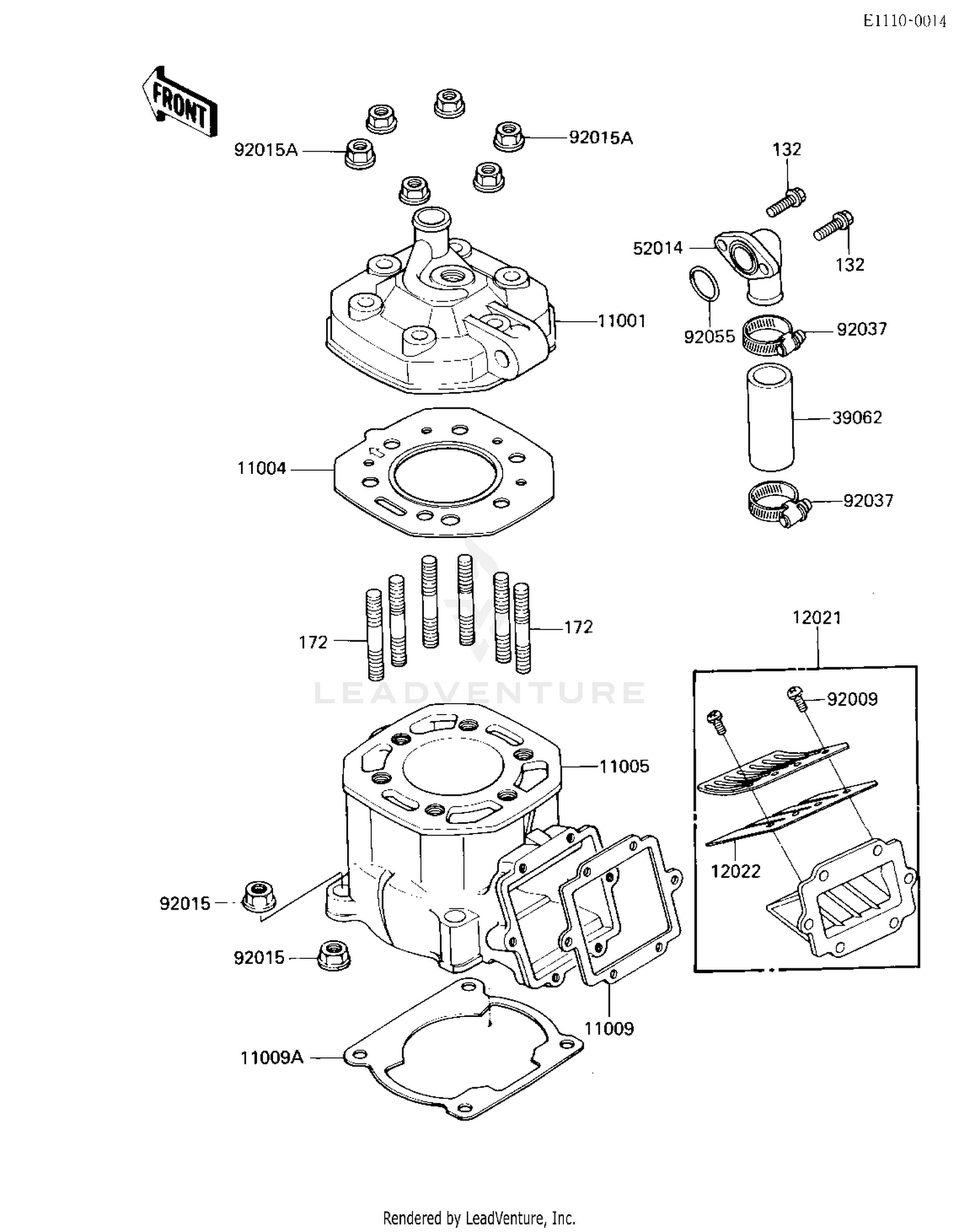 CYLINDER HEAD/CYLINDER/REED VALVE ('85 A
