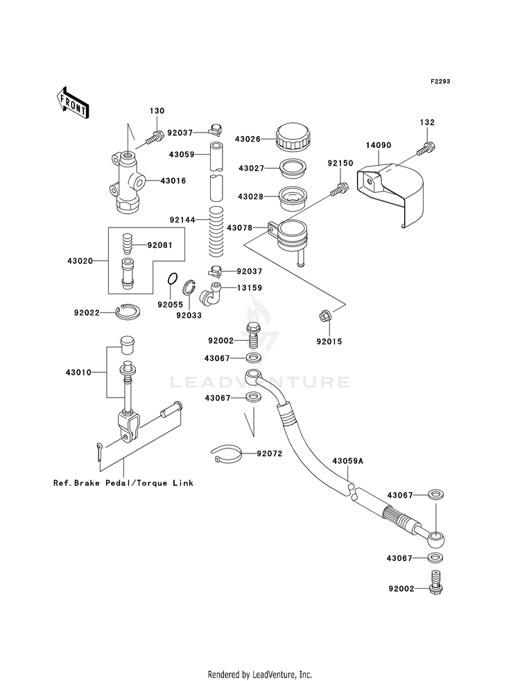 Rear Master Cylinder Schematic