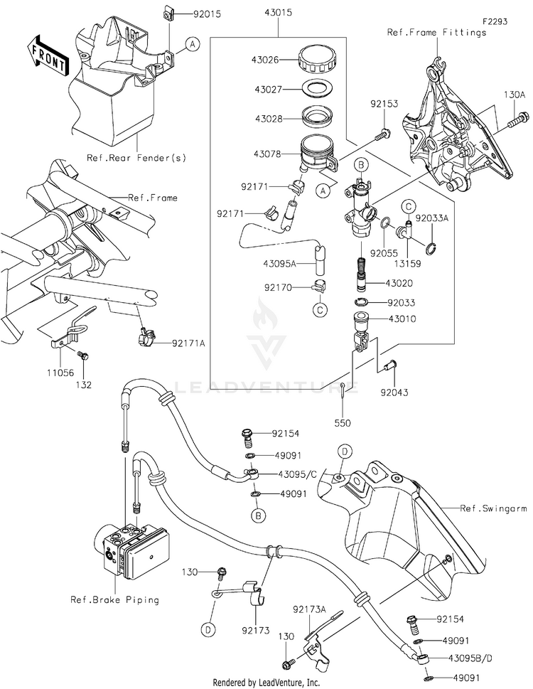 Rear Master Cylinder Schematic