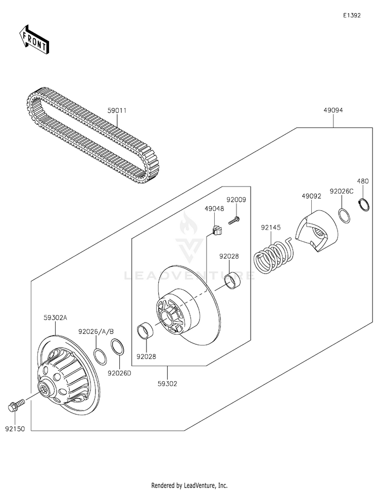 Driven Converter/Drive Belt Schematic