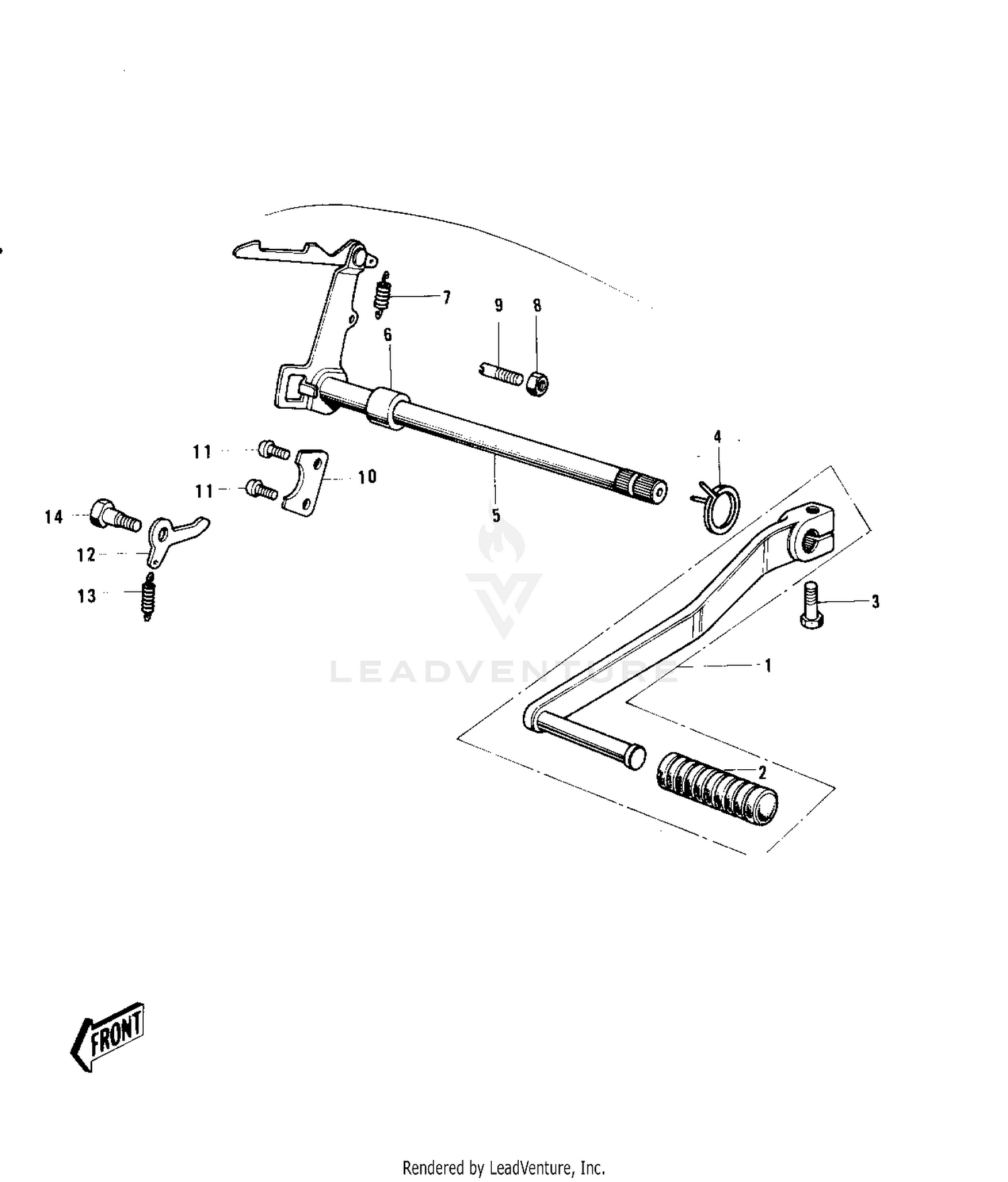 GEAR CHANGE MECHANISM ('74-'75)