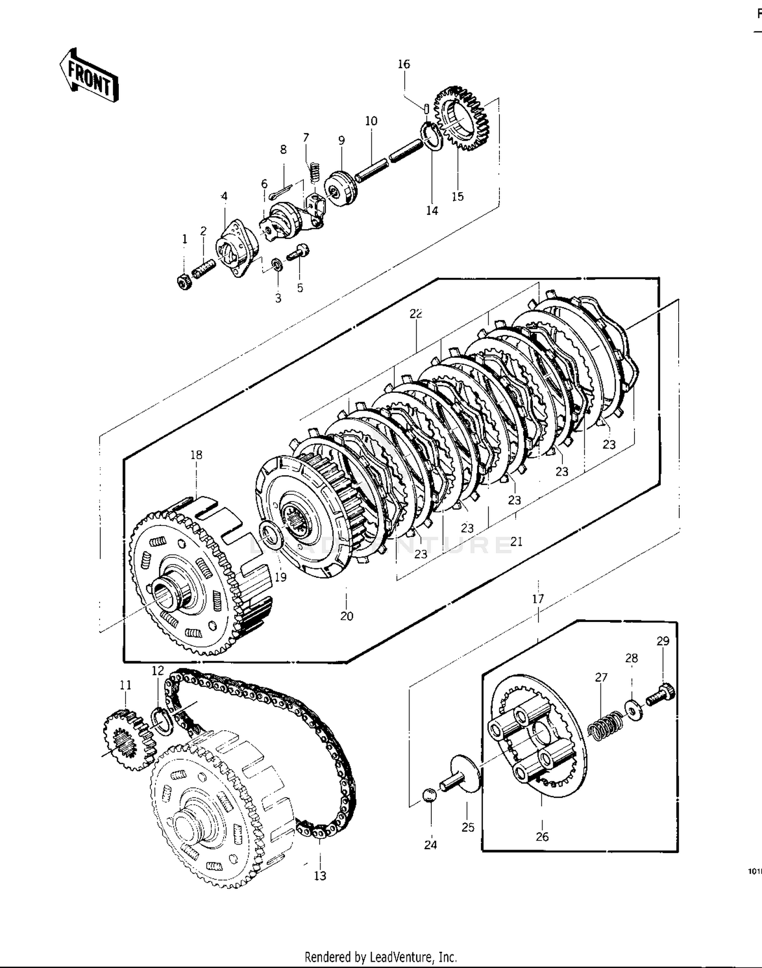 CLUTCH ('76 -'77 KZ400 - D3/D4)