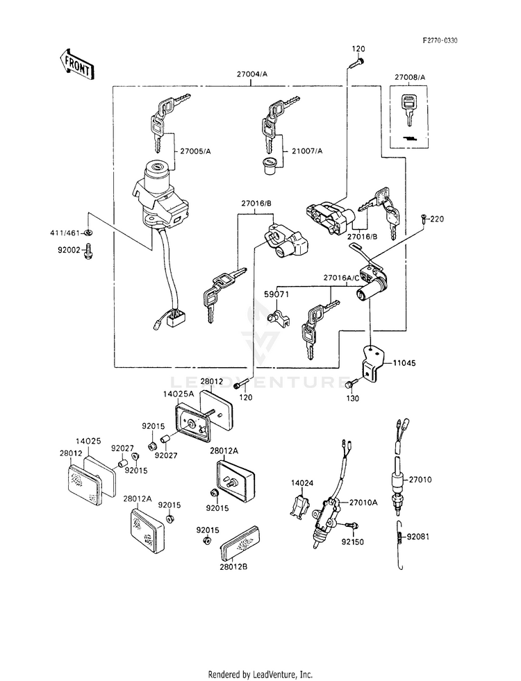 Ignition Switch/Locks/Reflectors Schematic