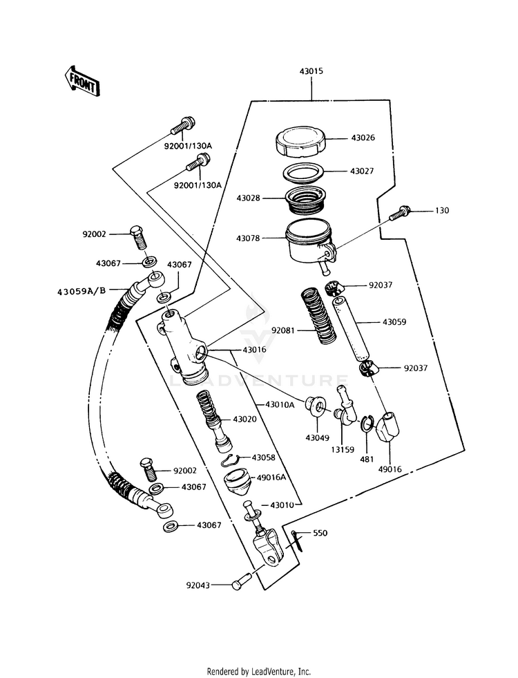Rear Master Cylinder Schematic