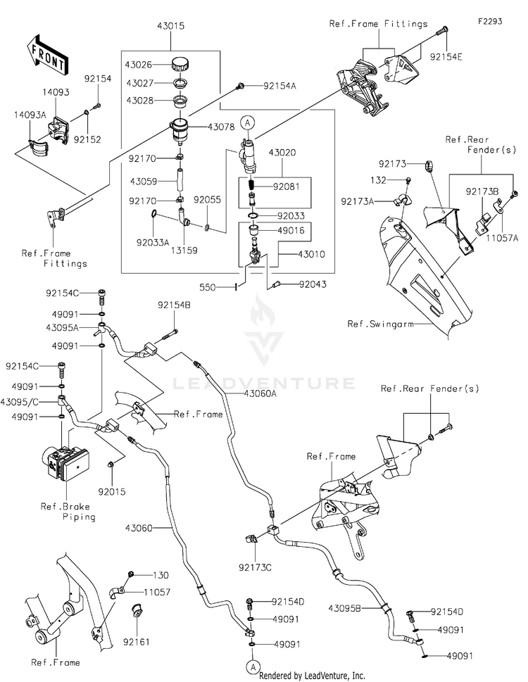 Rear Master Cylinder Schematic