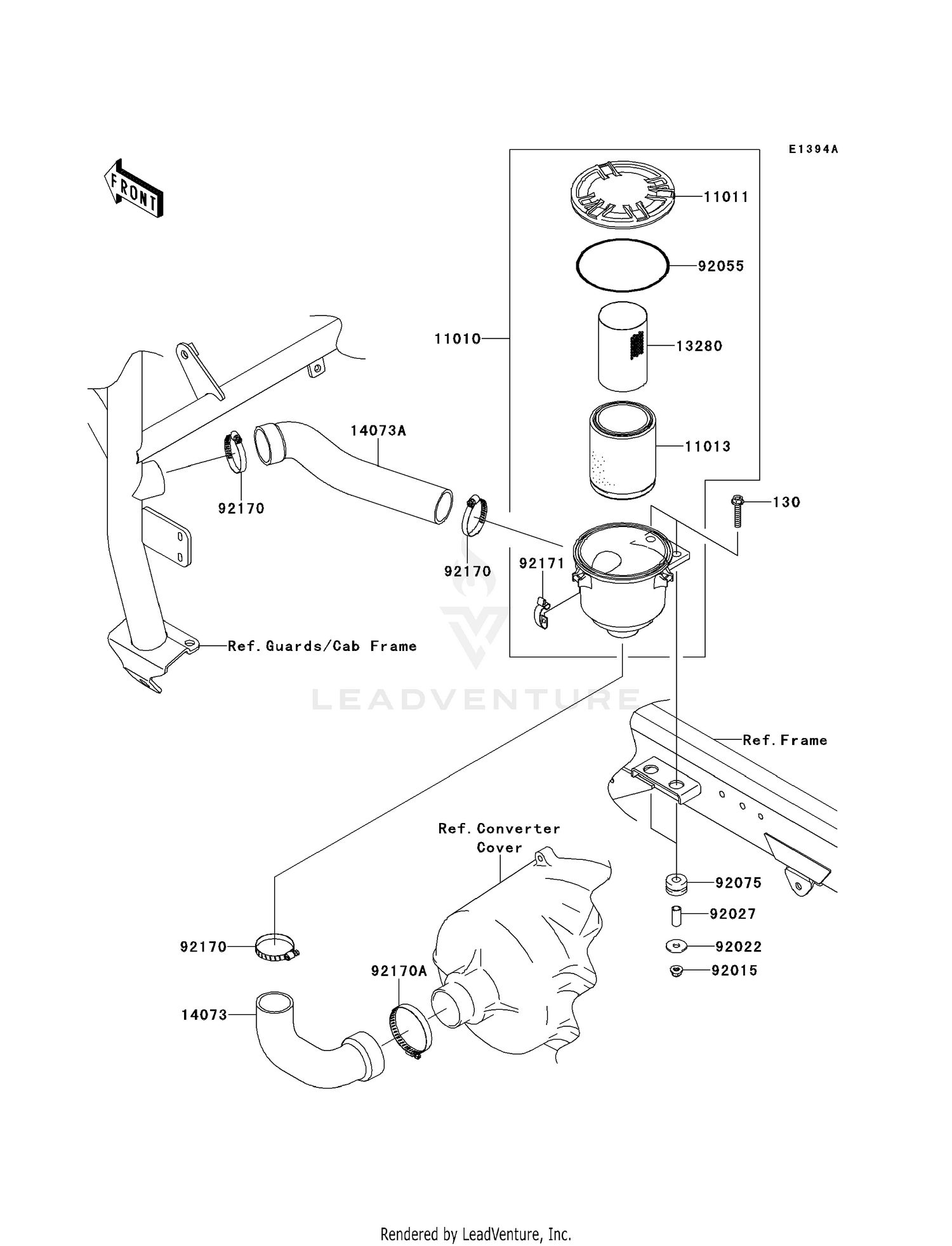 AIR CLEANER-BELT CONVERTER (MBF-MDF)