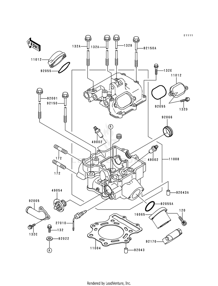Cylinder Head (-Lf400ae532917) Schematic