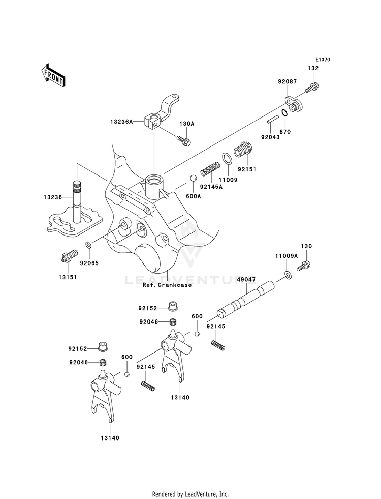 Gear Change Mechanism Schematic