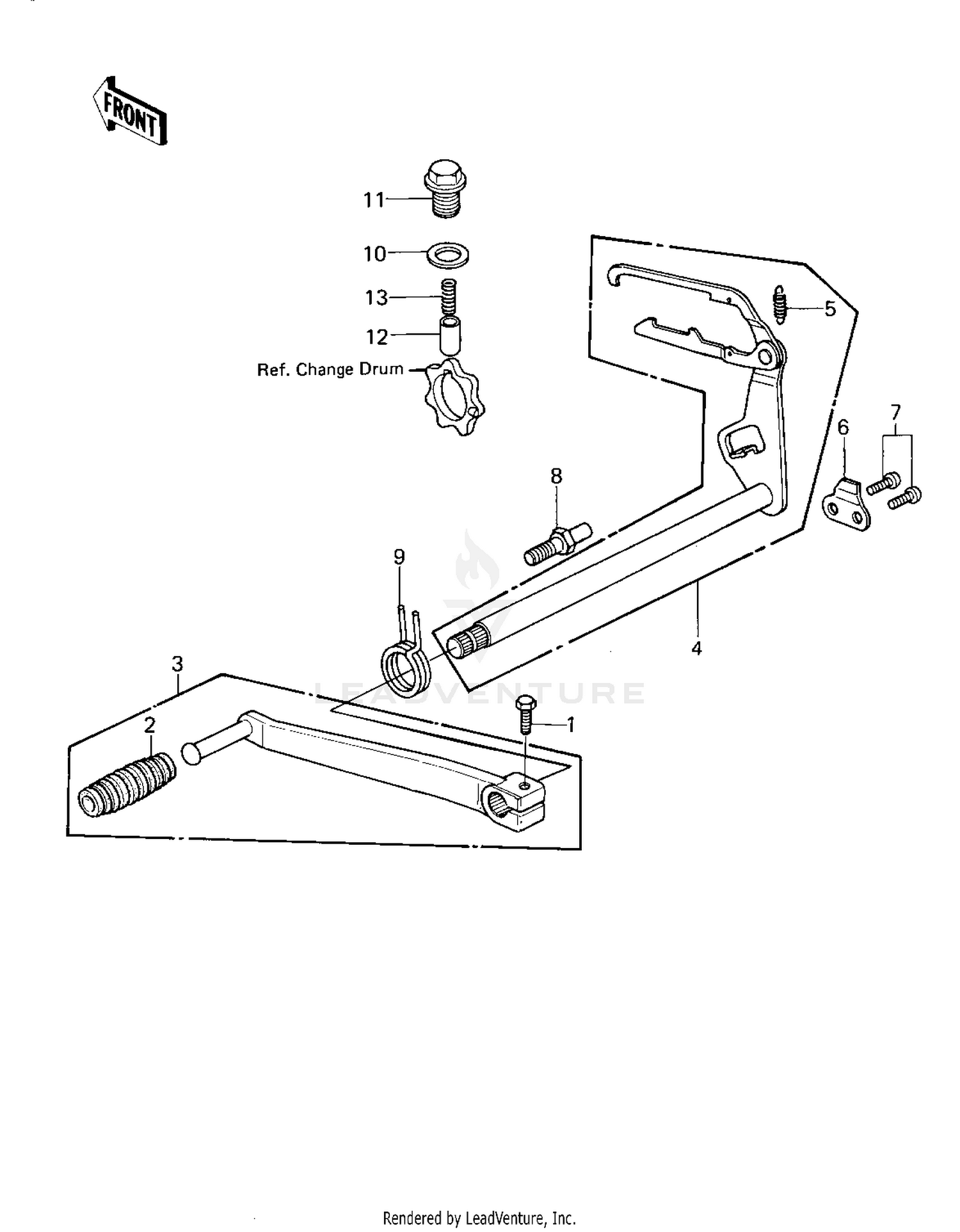 GEAR CHANGE MECHANISM ('80 A1)