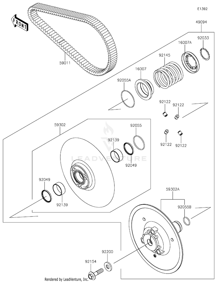 Driven Converter/Drive Belt Schematic