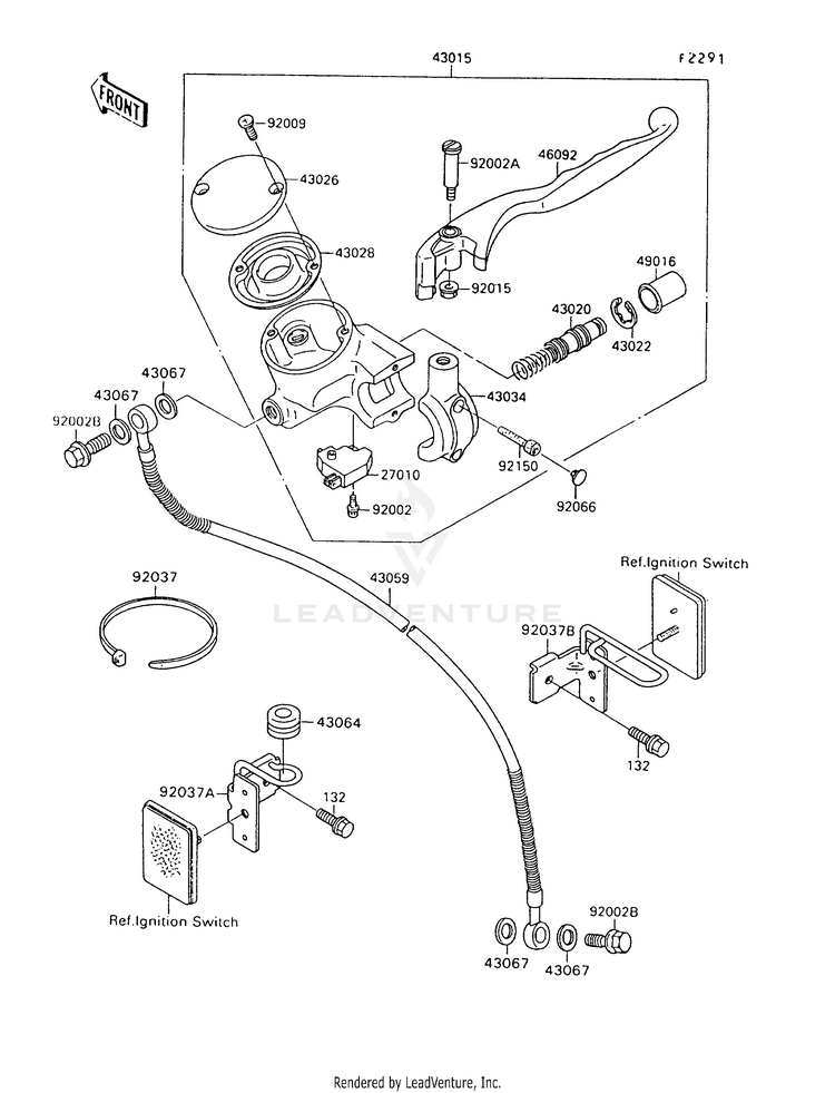 Front Master Cylinder Schematic