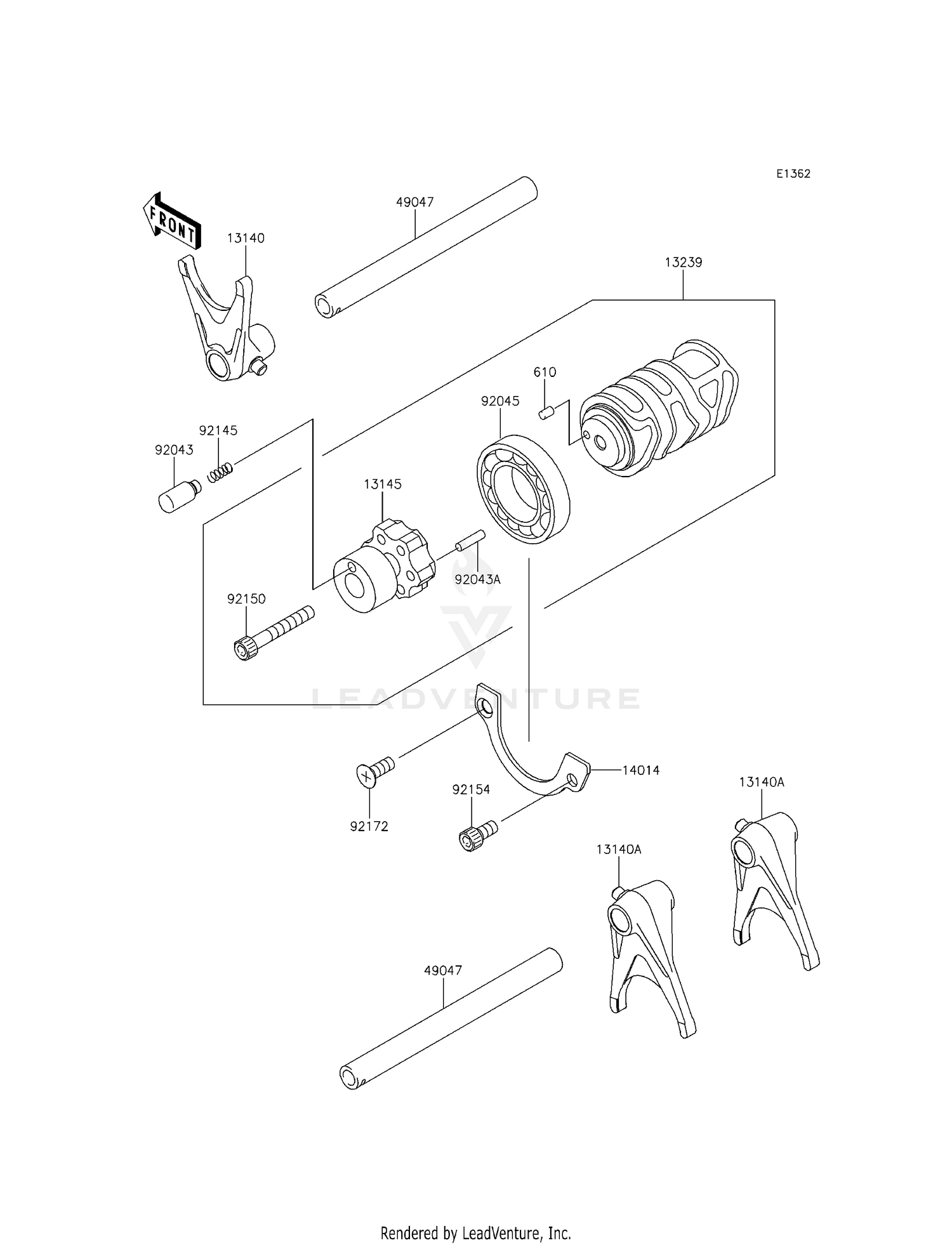 GEAR CHANGE DRUM/SHIFT FORK(S)