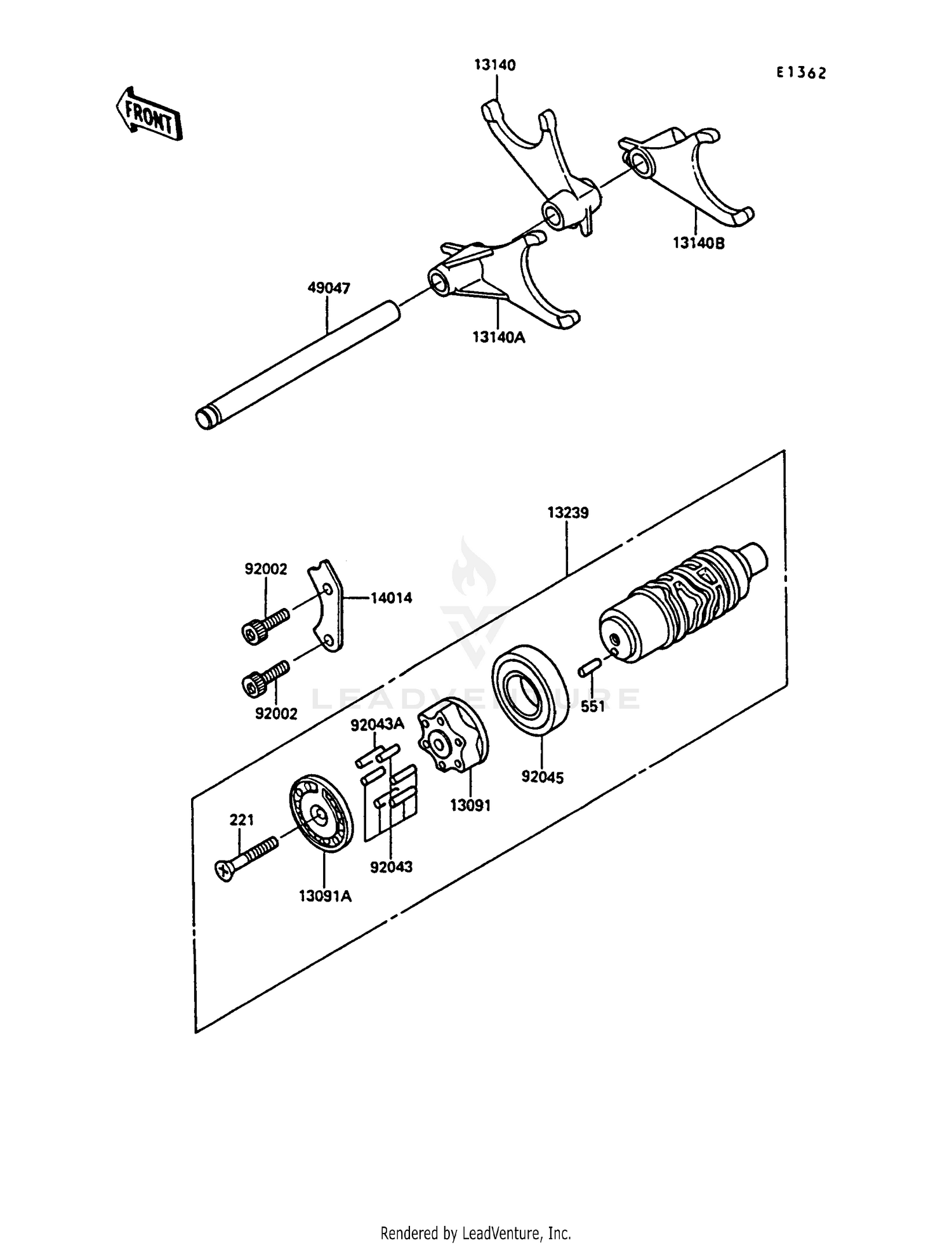 GEAR CHANGE DRUM/SHIFT FORK(S)