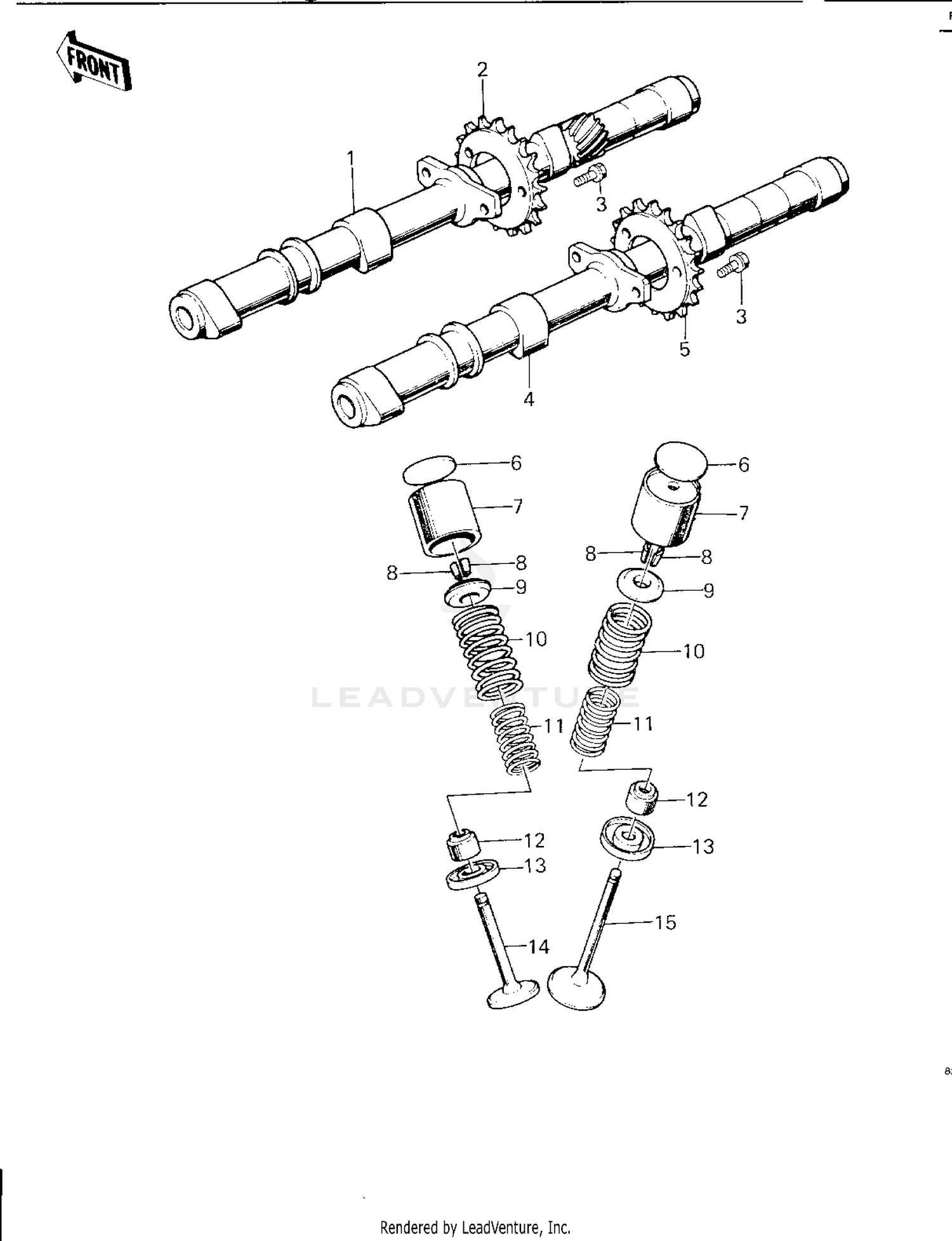 CAMSHAFTS/VALVES ('78 D1)