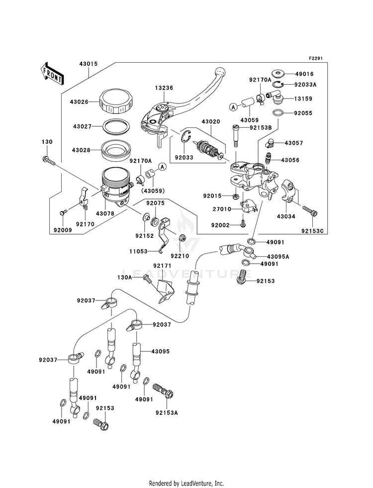 Front Master Cylinder Schematic
